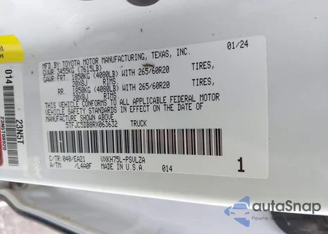 2024 Toyota Tundra Hybrid Limited 4Wd from USA, damaged, VIN 5TFJC5DB8RX063632